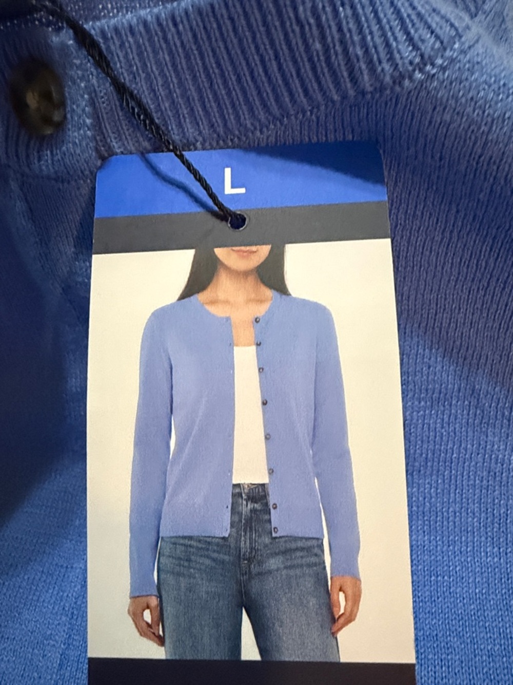 GAP Women's Blue Button-Front Cotton Cardigan L NWT